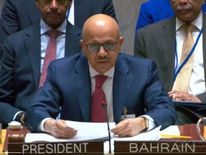 Representante do Bahrein diz na ONU que posição de Rússia e China envia “sinal errado” ao mundo | Foto: Reprodução/X