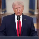 O presidente dos EUA, Donald Trump, durante pronunciamento nesta quarta-feira, na Casa Branca | Foto: Reprodução/X