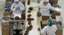Linha de produção de ovos de Páscoa