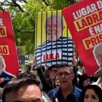 Portugueses e brasileiros protestam em Lisboa contra visita de Lula