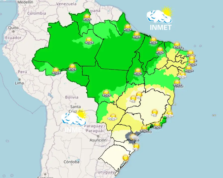 chuvas previsão do tempo - inmet - 19042026