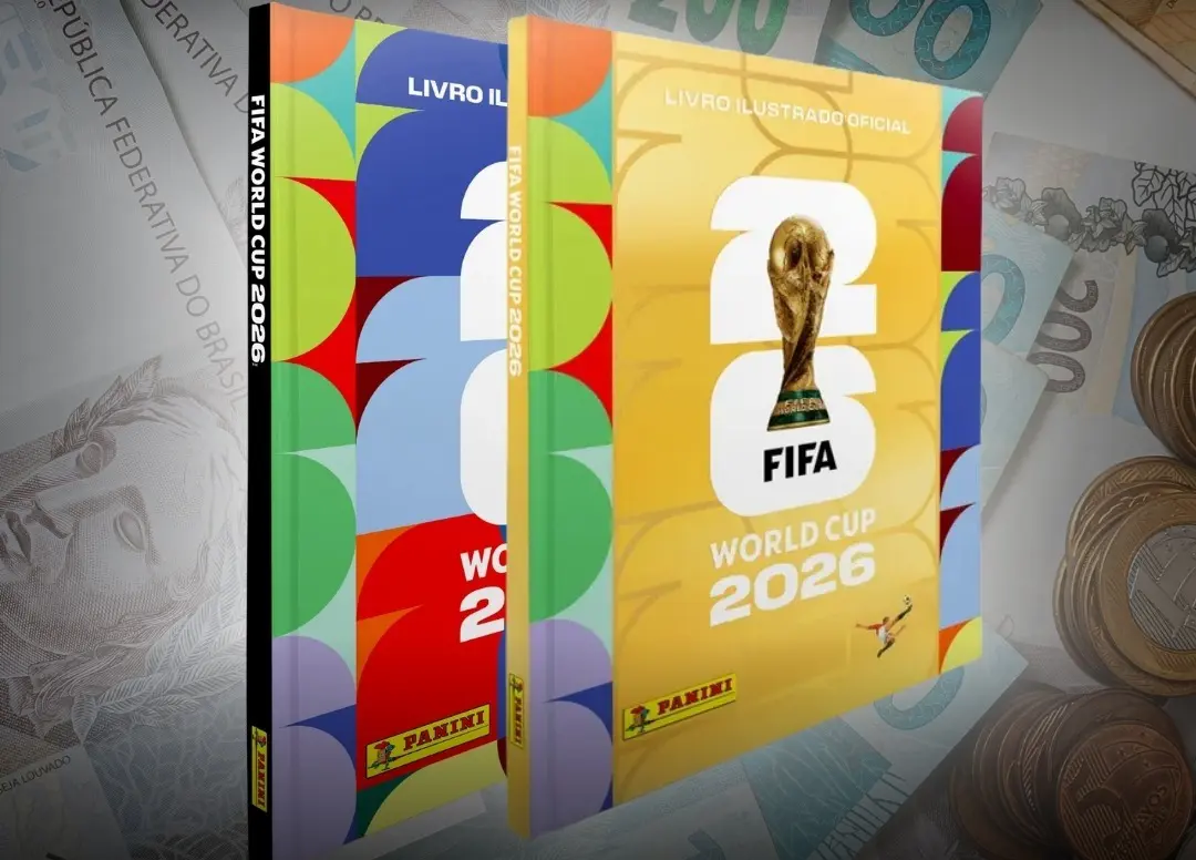 Álbum de figurinhas da Copa do Mundo na versão capa dura | Foto: Reprodução/X