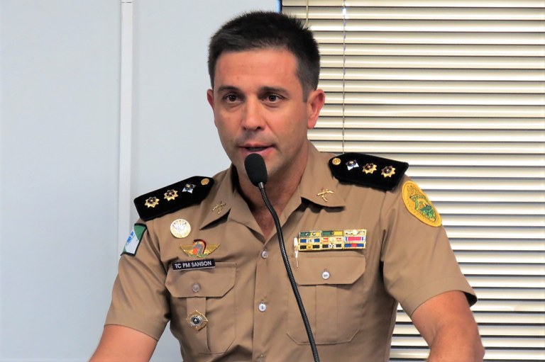 O coronel Saulo Sanson é o atual Secretário de Segurança Pública do Paraná 