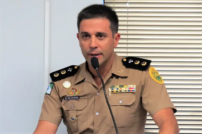 O coronel Saulo Sanson é o atual Secretário de Segurança Pública do Paraná