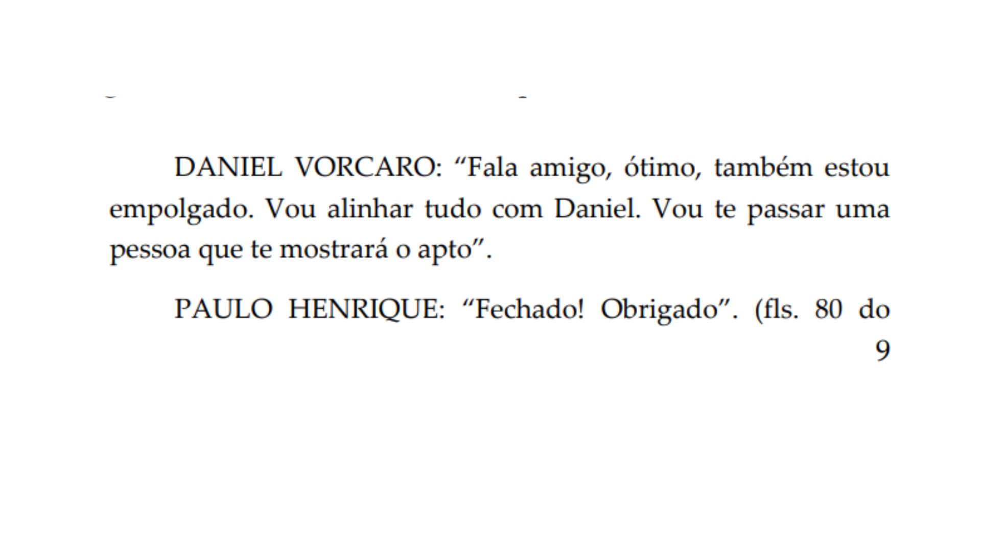 Mensagens trocadas entre Vorcaro e Paulo Henrique Costa | Foto: Reprodução