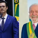 À esquerda o ex-procurador Deltan Dallagnol; à direita, o presidente Luiz Inácio Lula da Silva