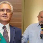 À esquerda, Ronaldo Caiado; à direita, Luiz Inácio Lula da Silva