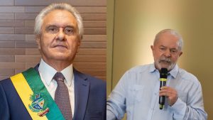 À esquerda, Ronaldo Caiado; à direita, Luiz Inácio Lula da Silva