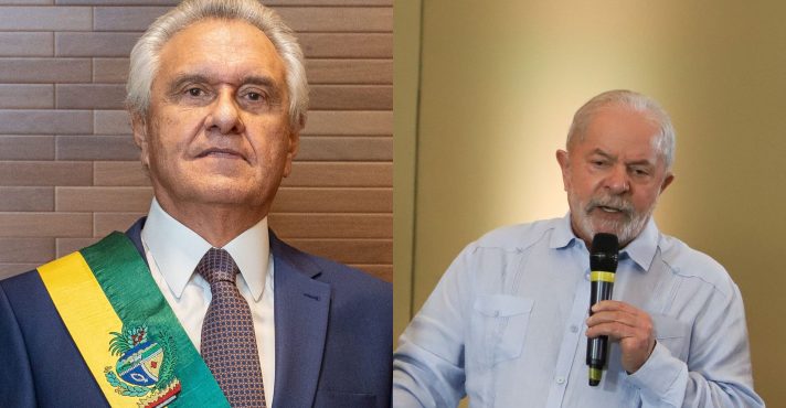 À esquerda, Ronaldo Caiado; à direita, Luiz Inácio Lula da Silva