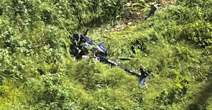 Helicóptero cai em Campina Grande, PB | Foto: Reprodução / Redes sociais