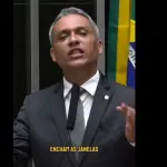 O deputado federal Gustavo Gayer, durante discurso em plenário | Foto: Reprodução/X/@GayerGus