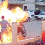 Homem ateia fogo à própria moto Espírito Santo