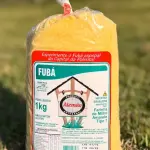 Imagens do fubá da marca Alemão, produto proibido pela Anvisa