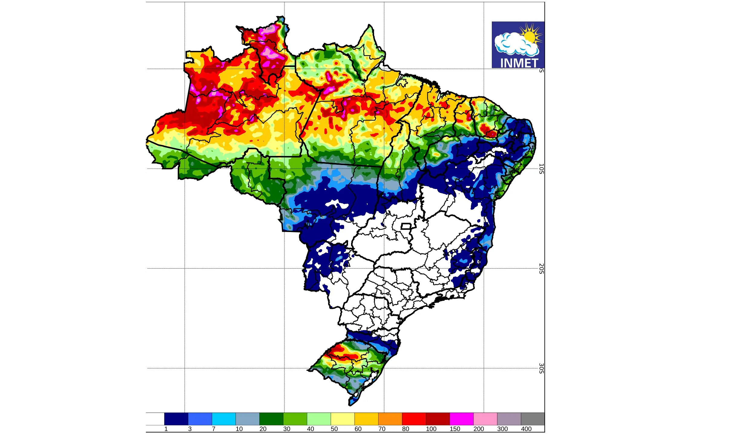 Inmet divulga previsão da semana