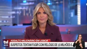 Sandra Felgueiras é âncora do Jornal Nacional do país | Foto: Reprodução/TVI