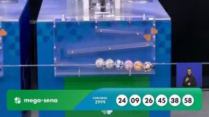 Dezenas sorteadas no concurso 2.999 da Mega-Sena | Foto: Reprodução/YouTube