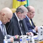 Moraes, Toffoli e Gilmar em sessão no STF - 9/4/2026 | Foto: Foto: Antonio Augusto/STF