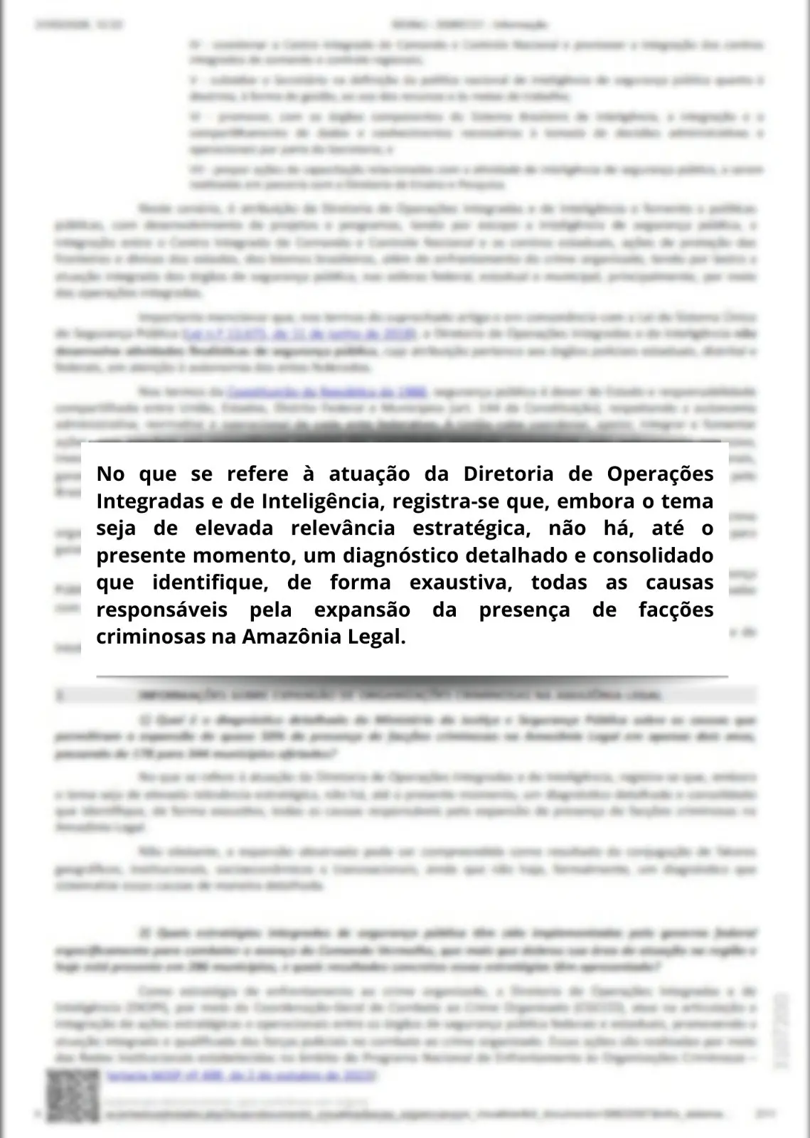 Governo Lula admite falta de diagnóstico sobre avanço de facções na Amazônia