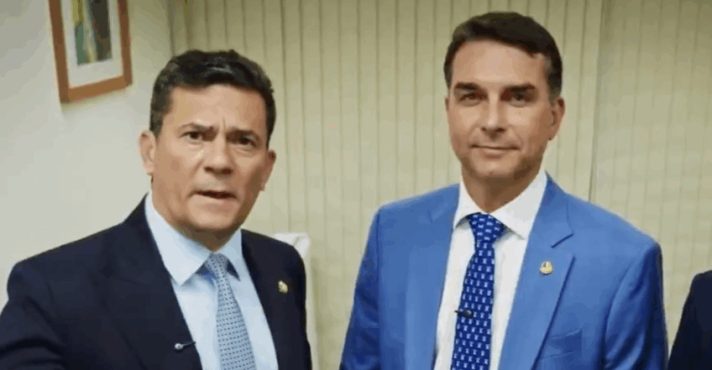 Sergio Moro e Flávio Bolsonaro | Foto: Reprodução/Redes sociais