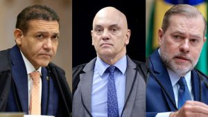 Ao todo, há registros de 11 voos envolvendo Alexandre de Moraes, Dias Toffoli e Kassio Nunes Marques | Foto: Montagem/Rosinei Coutinho/STF