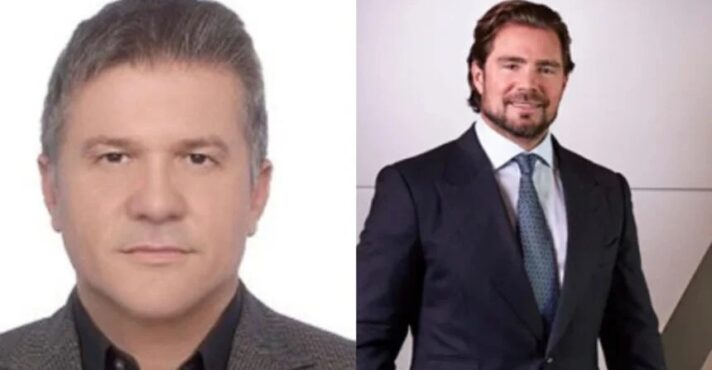 À esquerda, o pai Henrique Vorcaro; à direita, o filho Daniel Vorcaro