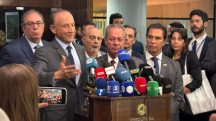 As falas de Skaf ocorreram em coletiva de imprensa concedida depois de uma reunião com o presidente do Senado, Davi Alcolumbre | Foto: Luana Viana/Revista Oeste