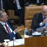 Dino e Moraes fazem brincadeira sobre pizza com ketchup no plenário STF