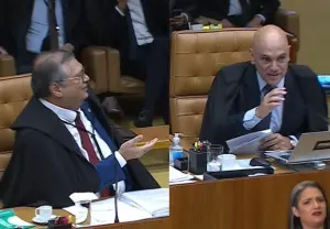 Dino e Moraes fazem brincadeira sobre pizza com ketchup no plenário STF