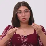 A vereadora Eduarda Campopiano durante participação em programa do YouTube | Foto: Reprodução/YouTube