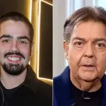 João Silva (e) e o pai, Faustão, de 76 anos | Foto: Reprodução/X