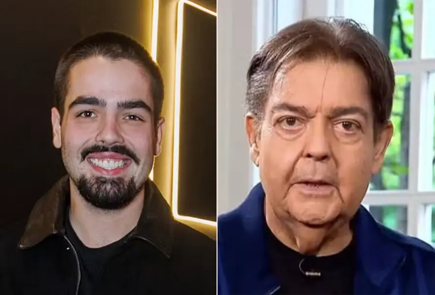 João Silva (e) e o pai, Faustão, de 76 anos | Foto: Reprodução/X