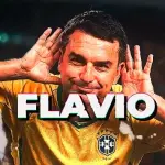 Flávio imita gesto de Neymar em vídeo produzido com inteligência artificial | Foto: Reprodução/X/plnacional_