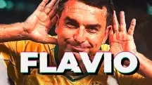 Flávio imita gesto de Neymar em vídeo produzido com inteligência artificial | Foto: Reprodução/X/plnacional_