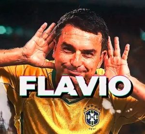 Flávio imita gesto de Neymar em vídeo produzido com inteligência artificial | Foto: Reprodução/X/plnacional_