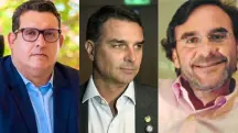 Lopes, Flávio e Fischer: efeito Master | Foto: Montagem sobre reprodução/Redes sociais