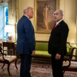 Benjamin Netanyahu e Donald Trump Casa Branca