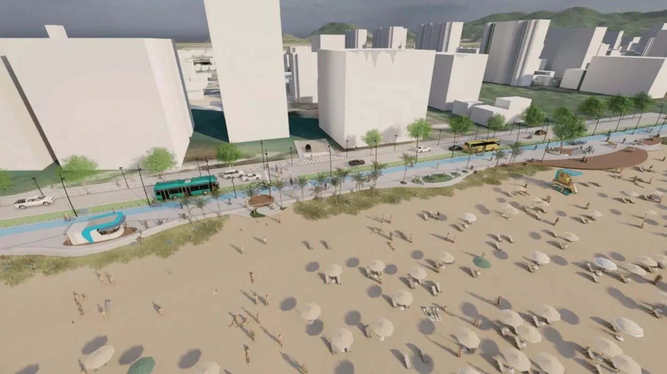 Projeto de alargamento de praia em Itapema/SC | Foto: Ilustração/Prefeitura de Itapema/SC