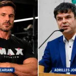 Renato Cariani, à esquerda do leitor, e Adrilles Jorge, à direita | Foto: Reprodução/Redes sociais/Divulgação/Câmara Municipal de São Paulo
