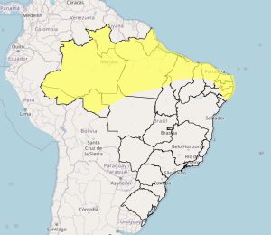 No Nordeste, instabilidades atingem Ceará, Maranhão e Piauí, enquanto o litoral pode apresentar céu encoberto e precipitações rápidas | Foto: Reprodução/Inmet