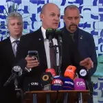Durante coletiva de imprensa, oposição defende ações mais duras contra o Supremo | Reprodução/TV Câmara