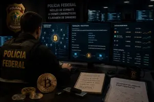 As criptomoedas passaram a atrair organizações criminosas pela velocidade nas transferências | Foto: Divulgação/Oeste | Imagem criada com o auxílio de inteligência artificial