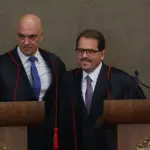 Alexandre de Moraes, ministro do STF e ex-presidente do TSE, e o Floriano de Azevedo Marques | Foto: Valter Campanato/Agência Brasil