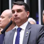 O pré-candidato à Presidência e senador Flávio Bolsonaro (PL-RJ)
