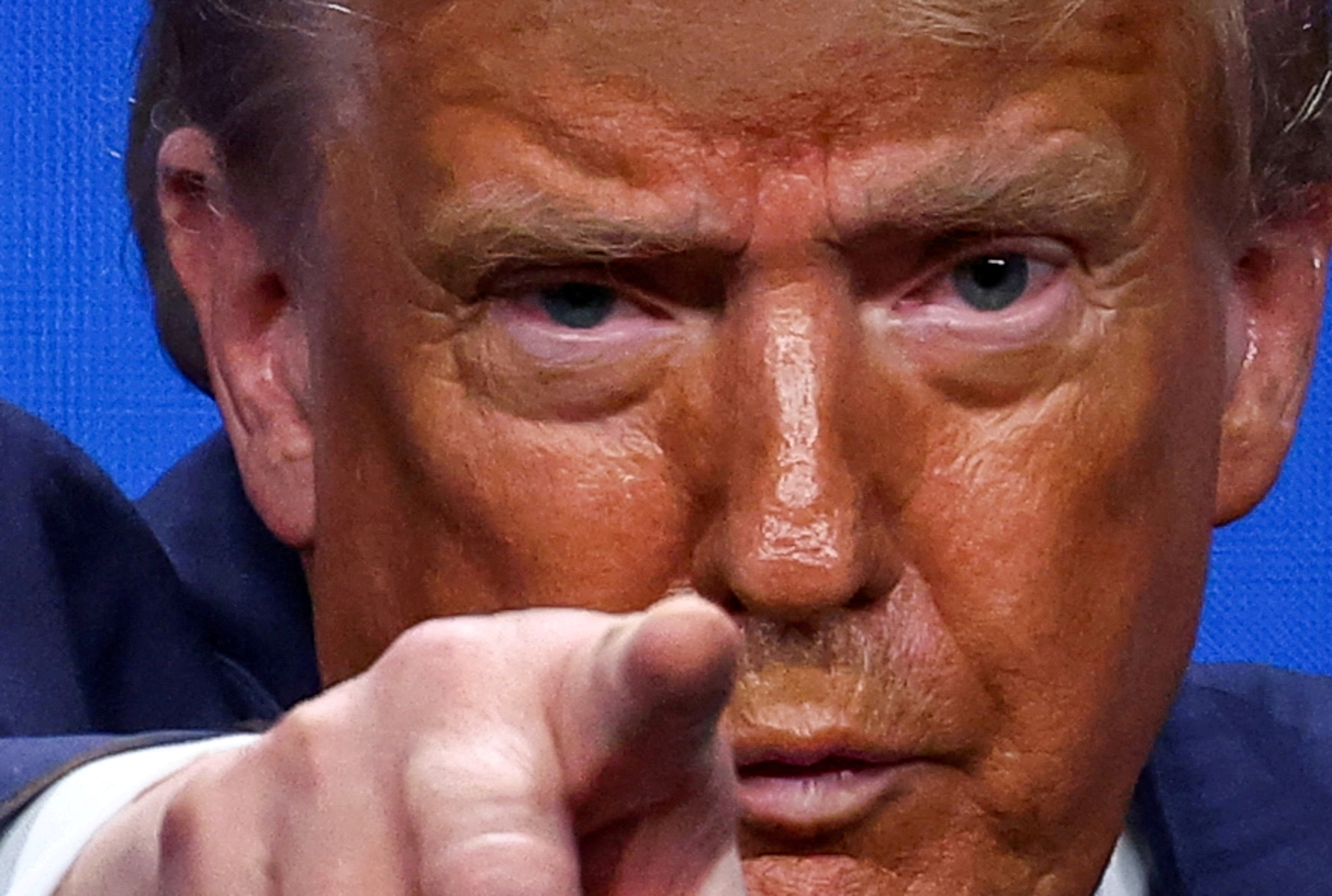 Trump gesticula durante coletiva de imprensa em uma cúpula da Otan em Haia, Holanda - 25/6/2025 | Foto: Yves Herman/Reuters