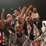 Ativistas pró-Hamas protestam contra bloqueio naval de Israel | Foto: Reprodução/X