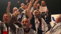 Ativistas pró-Hamas protestam contra bloqueio naval de Israel | Foto: Reprodução/X