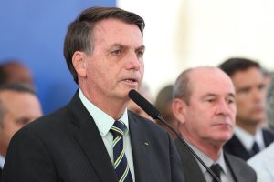 Jair Bolsonaro, durante pronunciamento em 24/04/2020