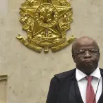Joaquim Barbosa, em 2014, quando lamentou a absolvição dos condenados do Mensalão: “Tarde triste para o Supremo Tribunal Federal” | Foto: José Cruz/Agência Brasil