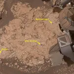 O rover Curiosity, da Nasa, detectou uma variedade de moléculas orgânicas em Marte, incluindo compostos considerados fundamentais para a vida na Terra - 23/4/2026 | Foto: Nasa/JPL-Caltech/MSSS