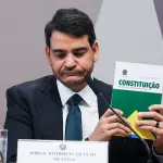 Jorge Messias, advogado-geral da União, durante sabatina na CCJ do Senado - 29/04/2026 | Lula Marques/Agência Brasil